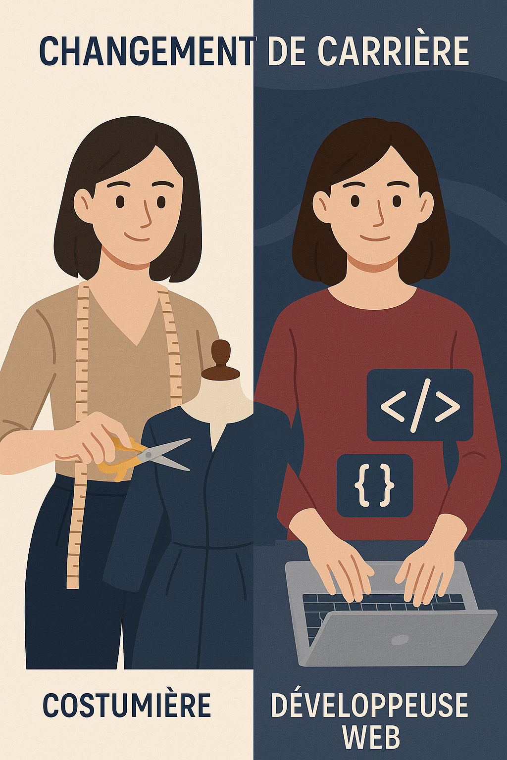 costumière devient développeuse